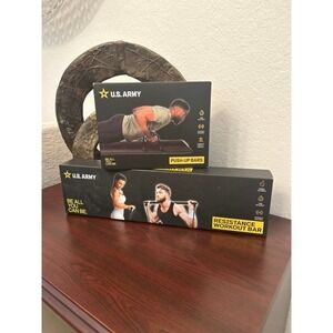 U.S. Army Branded Push-Up Bars and Resistance workout bar NWT